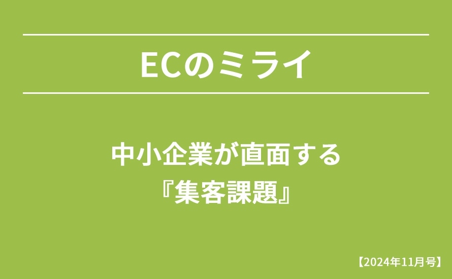 【2024年11月号】中小企業が直面する『集客課題』